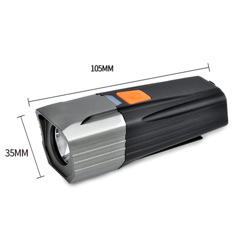 Luce per Bicicletta Ricaricabile Tramite USB, Impermeabile IP65, con Batteria da 2200 mAh, Compatibile con Tutte Le Biciclette da Montagna e da Strada.