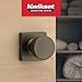 Kwikset Pismo Dummy Door Knob, Square Single Sided Handle for Closets, French Double Doors, and Pantry, Gunmetal Non-Turning Interior Push/Pull Door Knob