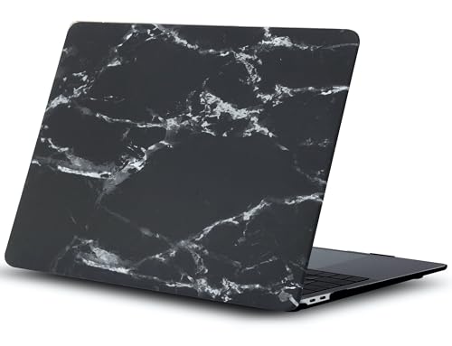 Image of Case Compatible with MacBook Air 13 inch, 2020 2019 2018 A2337 M1 A2179 A1932Plastic Hard Shell Cover Case, Marble Black /White