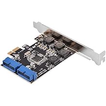2 Port USB 3.0 PCIE Internal Card, PCI Express Expansion Card up to 5Gbps Chipset 19 Pin USB 3.0 Card Adapter with Low Profile