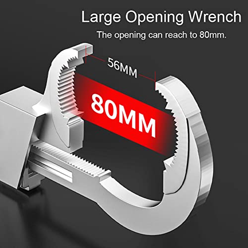 Qican Pia multifuncional chave de banheiro torneiras de toalete reparos chave 80mm abertura grande a
