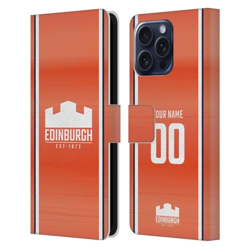 Coque Edinburgh Rugby personnalisé Away Kit 2024/25 étui cuir portefeuille pour iPhone 16 Pro Max