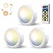 Luz Led Armario Pilas con Mando a Distancia, 3 Pcs 3 Colores Luz Led Vitrina Sin Cable Foco Luz a Pilas Pulsador Luces Cocina Bajo Mueble Sin Enchufe Inalambricas Iluminación Led Estanteria Adhesiva
