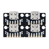 Treedix 4pcs USB Type-C Breakout Board Serial Basic Breakout Female Connector Immersion Gold PCB Converter Board