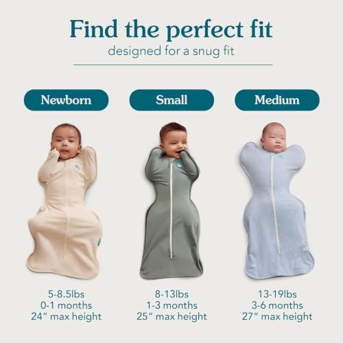 Image of Love to Dream Warm Swaddle UP 2.5 TOG Baby Sleep Sack for Autumn & Winter | Arms Up Position for Self-Soothing, Secure Fit Calms Startle Reflex | Small 8-13 lbs, White Rainbow Dream
