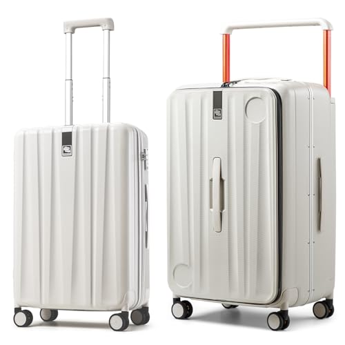 Hanke 20 Inch Carry On Luggage Airline Approved Multifunctional 26 Inch Checked Luggage Hard Shell Suitcases with Wheels