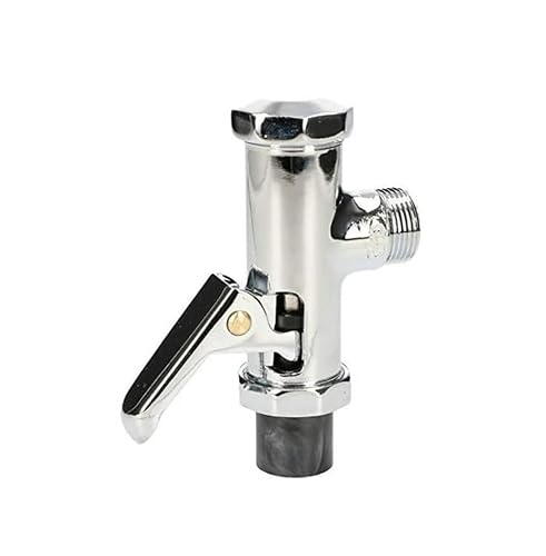 Kotarbau – Robinet de chasse d'eau pour WC – Chromé et inoxydable – 3/4 de pouce – Avec levier de chasse d'eau – Déclenchement Mécanique – Avec bouton économie d'eau – Montage facile