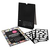 ewtshop® Kalender DIY Set, 2 schwarze Jahreskalender, immerwährendes Kalendarium, DIN A4, Spiralbindung oben