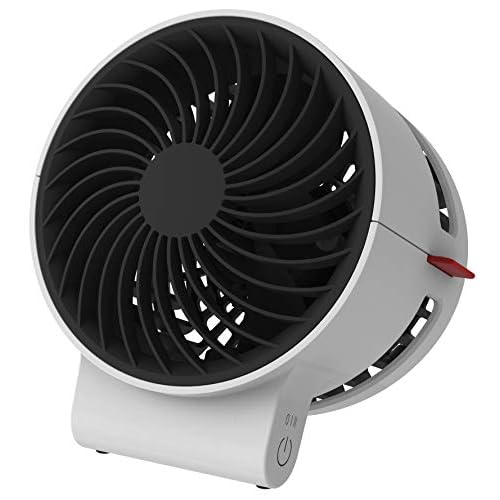 BONECO Air Shower Ventilator F50 - mobiler Ventilator mit USB-C Anschluss und modernem Touch-Bedienfeld, weiß