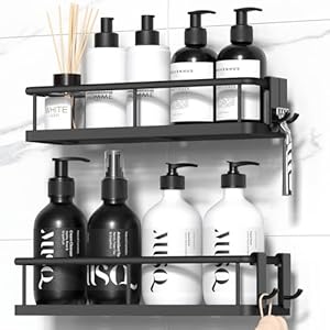 Yasonicshowercaddyadhesivenodrillbathroomshowerorganizerswithremovablehooksrustproofshowershelveswallmountedshowerholderblack2pack Urban Country Home Decor Yasonic shower caddy adhesive no drill bathroom shower organizers with removable hooks rust proof shower shelves wall mounted shower holder black 2 pack urban country home decor