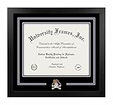 Campus Images East Carolina University Diploma Frame – 11 x 14 Manhattan Black – Printed Logo – Black & Purple Mats