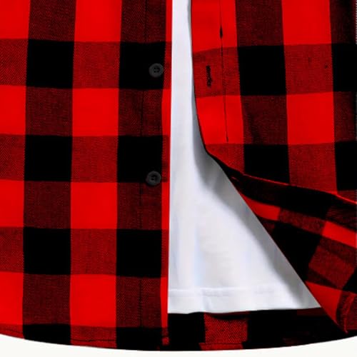 Men's Short Sleeve Hoodie Workout Gym Shirt Muscle Casual Loose Fashion Athletic Pullover Hooded Plaid Button T-Shirt2