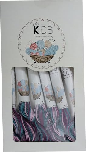 Image of KCS Big skeins of 25 Meters Size 25 Color Variegated Cross Stitch Stranded Threads,6 skeins,4514
