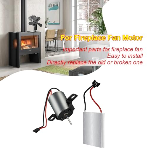 DollaTek Fireplace Fan Replacement Motor with Electricity Generator Heat Powered Stove Fan Accessories for 4 Blade Heat Powered Stove Fan Wood/Wood Burner - Image 2
