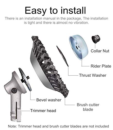 GS Alderaul Trimmer Blade Adapter Kit, Weed Eater Blade Adapter Kit, Complete Gardening Machine Brush Cutter Blade Adapter Attachment Maintenance Washer Kit for String Trimmers, Weed Eater. (7Pcs) - Thumbnail 5