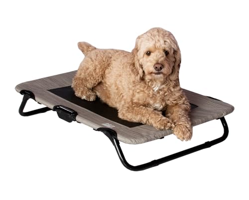 Pet Gear Lifestyle Pet Cot Elevated Bed, No Assembly Required, Premium Tear Resistant Cooling Mesh...