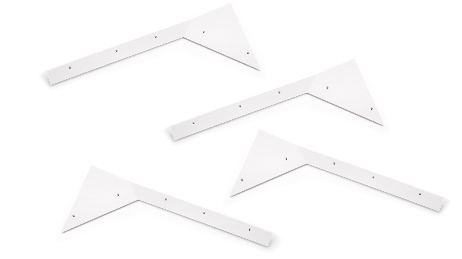 FAS Sponde per Calcio balilla, Angolari in Nylon Bianco, 62 cm, Set da 4 Pezzi, Ferma Vetro
