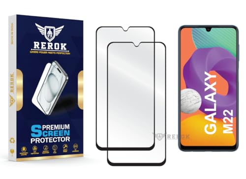 Image of Gorilla Tempered Glass Screen Protector Compatible with Samsung Galaxy M22 [Pack of 2] | Edge-to-Edge, Bubble-Free, Case Friendly, Easy Installation Kit