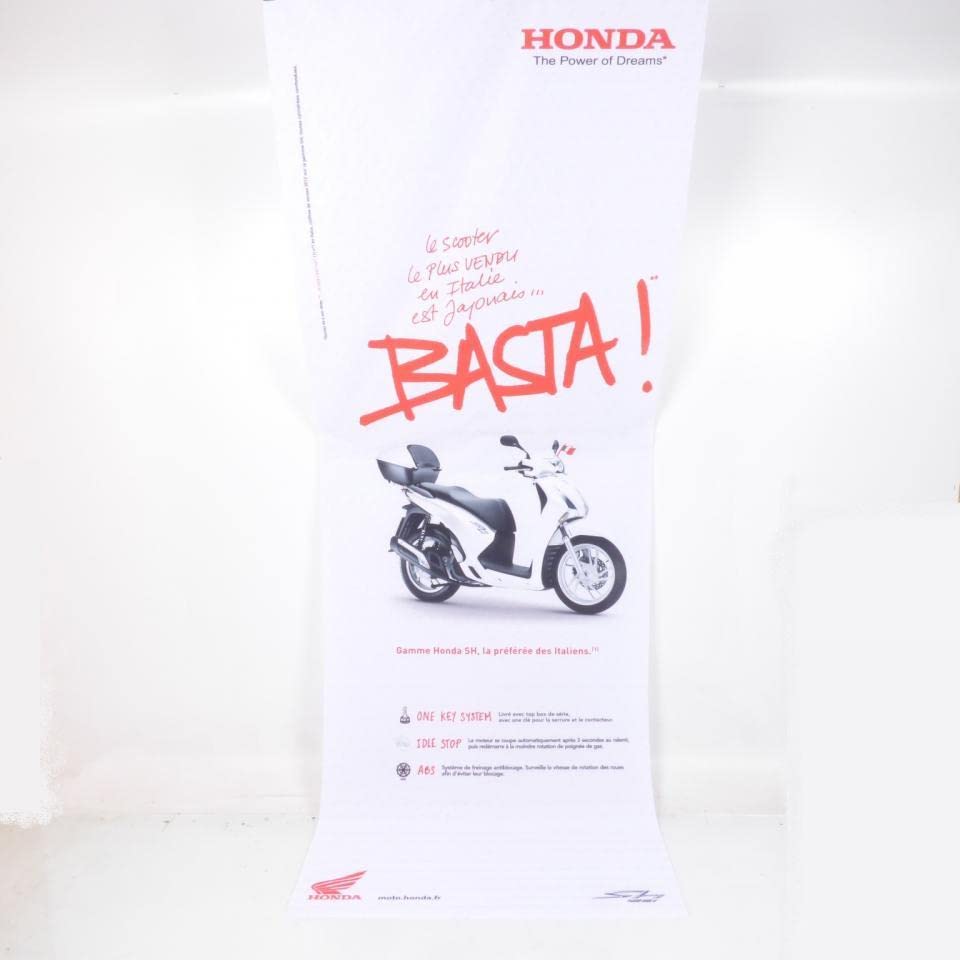 Affiche de scooter Honda SH 125 I de format géant 197x74 cm issue de déstockage
