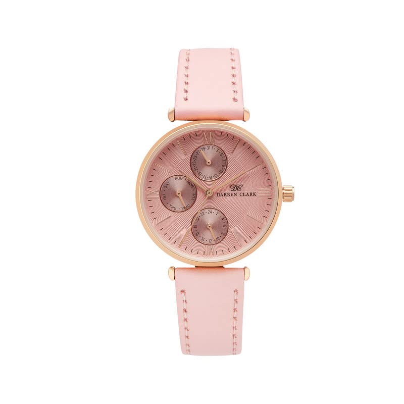 Darren Clark Pink Dial Japness Quartz Leather Straps Premium Analog Watch for Women 2003N-L0310 (B0C33VKRRL) Amazon Price History, Amazon Price Tracker