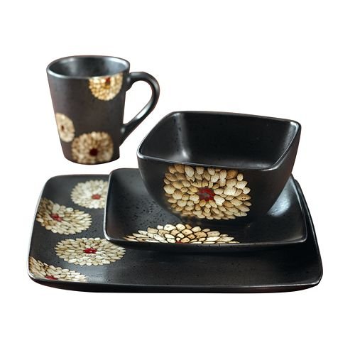 American AtelierAsiana White 16-Piece Dinnerware Set