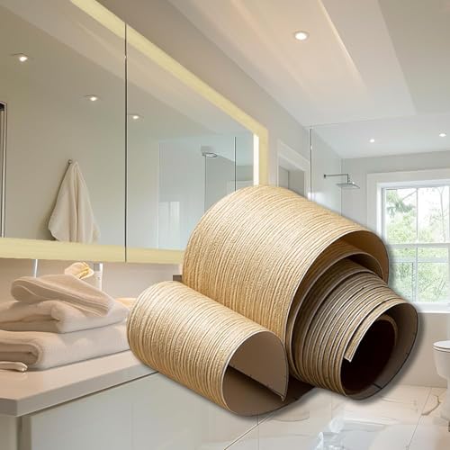 Very Berry Sticker Birch Wood Peel and Stick Wallpaper (1.97" x 393", 3D-Wood Texture) Waterproof and Easy to Clean Self-Adhesive Film for Any Surfaces and Furnitures