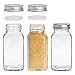 Talented Kitchen 14 Pcs Large 6 oz Glass Spice Jars with Labels and Shakers Lids, Empty Seasoning Containers with Funnel, Magnetic Conversion Chart, 269 Preprinted Stickers in 2 Styles