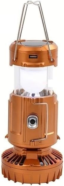 High Brightness Solar LED Camping Lamps with Fan Function IP66 Rated for Garden and Dinner Lighting