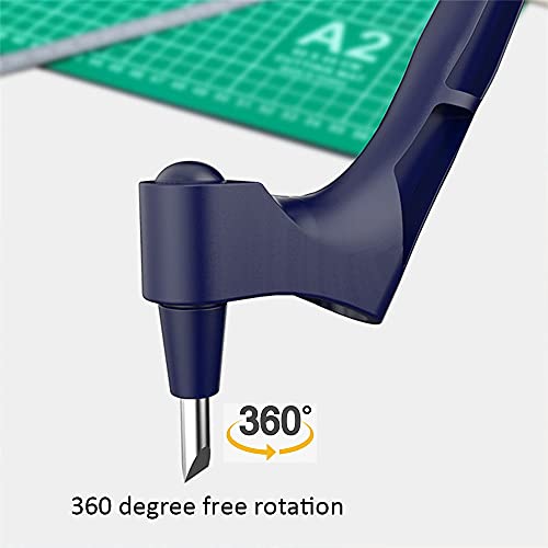 Craft Cutting Tool Pen - 360-Degree Rotating Blade Gyro-Cut Craft Knife - DIY Art Cutting Carving Crafting Rotary Cutter Knife for Hobby Scrapbooking Stencil - Thumbnail 2