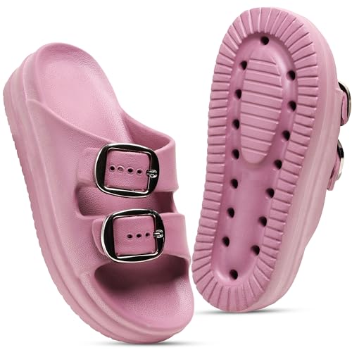 Image of Women Summer Flip Flop Slippers Casual Pillow EVA Anti-Slip Sole Slide Slipper Double Strap Sandals for Women's & Girls Rubber Flats