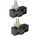uxcell 2PCS Z-15GQ-B 1NO + 1NC Panel Mount Snap Button Type Micro Limit Switch, Screw Terminal
