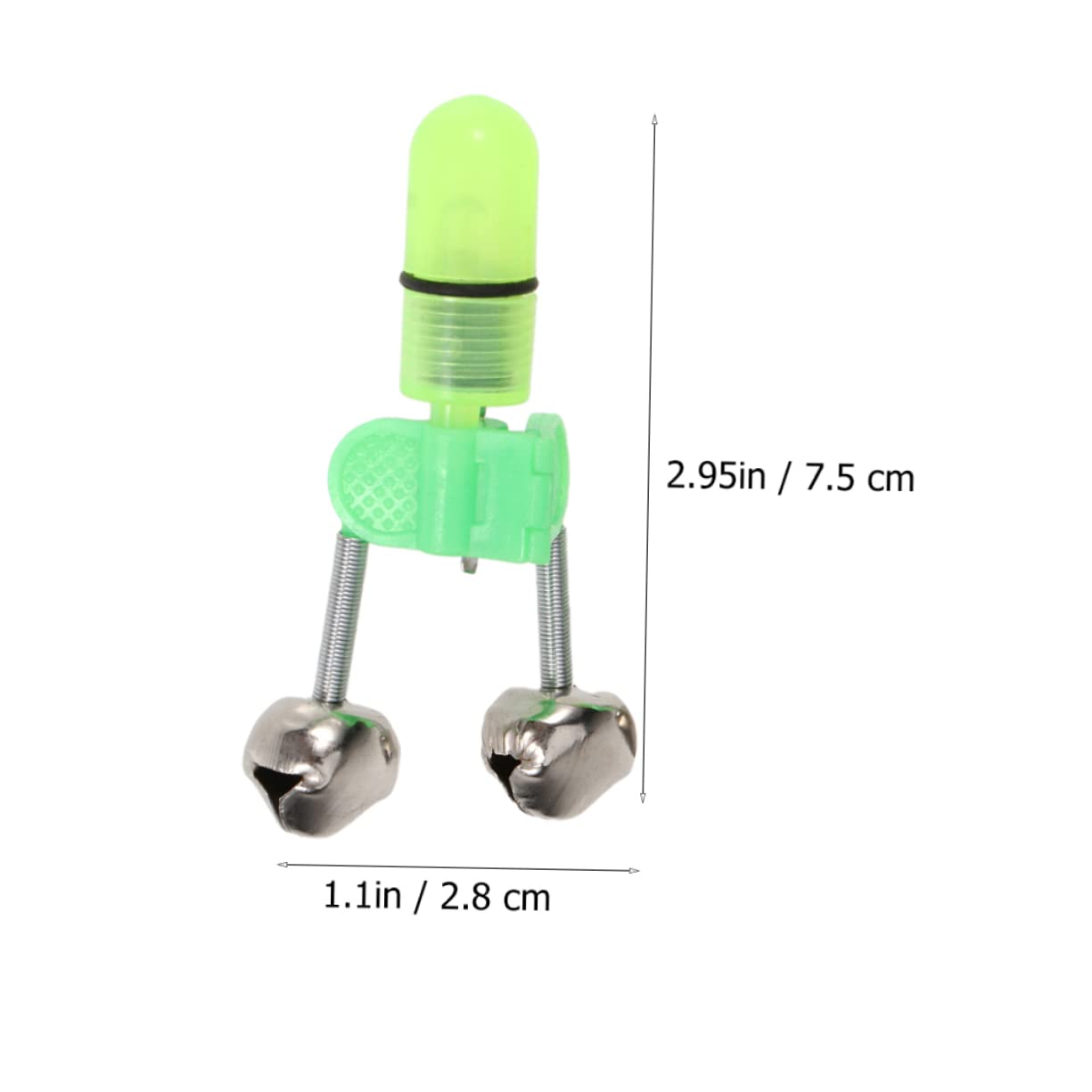 GOOHOCHY Fishing Rod Bells 10pcs Led Fishing Alert Bells Clip-on Rod Night Essential
