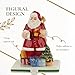 Spode Christmas Tree Santa Stocking Holder, 5.5-Inch x 6.5-Inch - Sculpted Santa Claus Figurine, Holiday Mantel Decor with Hand-Painted Details - Earthenware, Festive Mantelpiece Accent