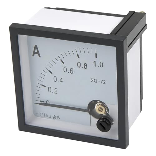 Ampèremètre analogique 72x72 mm SQ-72 pour mesure d'intensité CC 3A sur tableau électrique