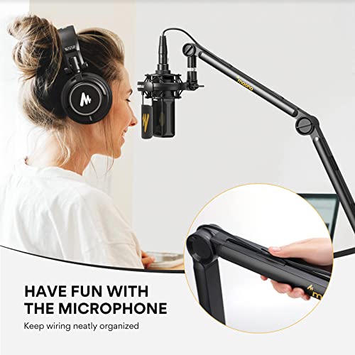 Image of Maono Microphones Boom Arm, Upgraded Version BA90 Stand Arm Stand with 3 /8 inch to 5 /8 inch Screw Adapter Clip Compatible with Maono,Rode,Blue Yeti, HyperX QuadCast,and other Mic