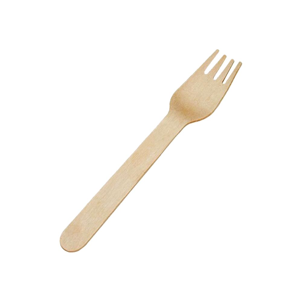 250 Kits 2 en 1 couverts jetables fourchettes et couteaux en bois biodégradables