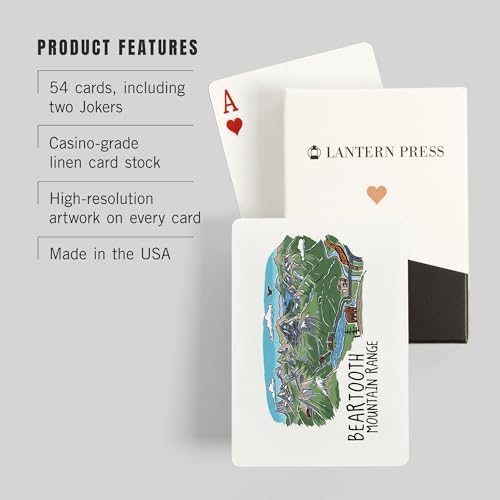 Baraja Beartooth Montana, 52 cartas tamaño póker miniatura 3