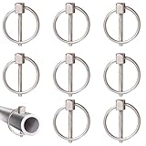 8 Stück Klappsplinte Sortiment 3mm, Rund Edelstahl Sicherungssplint Sicherungsstift Klappsplinte Set Ring Klappsplint Rostfrei & langlebig für Boot Anhaenger Traktor Kippern Bauernhof Fahrrad