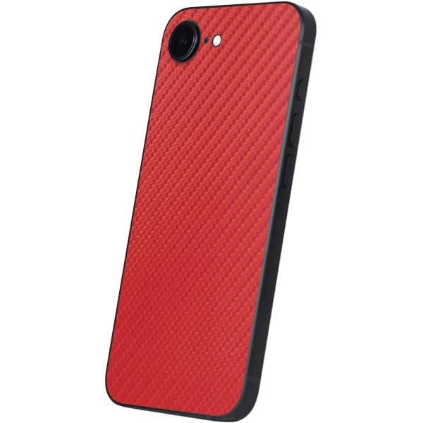 Skinit Decal Phone Skin Compatible with iPhone 16e - Red Carbon Fiber Specialty Texture Material Design