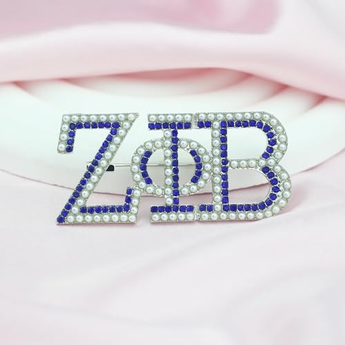 Image of Pearl ZPB Brooch Pin for Women ZPB Gift Greek Sorority Paraphernalia Gifts for Finer Women Jewelry 1920 Sisterhood Gift