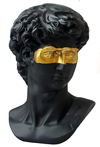 Greek Statue Decor,6 Inch David Bust Statues Figurine,Modern Resin Sculpture for Home Decor, Shelf Decor, Bookshelf, Desktop, Bookshelf Decor(Black&Gold). Greek Statue Decor,6 Inch David Bust Statues Figurine,Modern Resin Sculpture for Home Decor, Shelf Decor, Bookshelf, Desktop, Bookshelf Decor(Black&Gold).