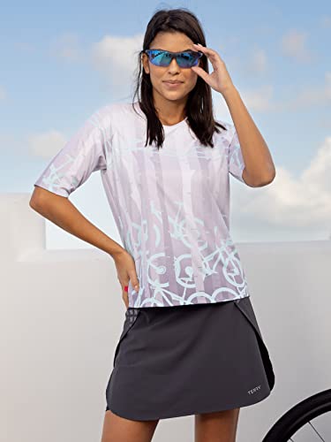 Terry Vista Skort, Women's Cycling Skirt with Attached Internal Padded Liner Short, 16.5 Inch Inseam2