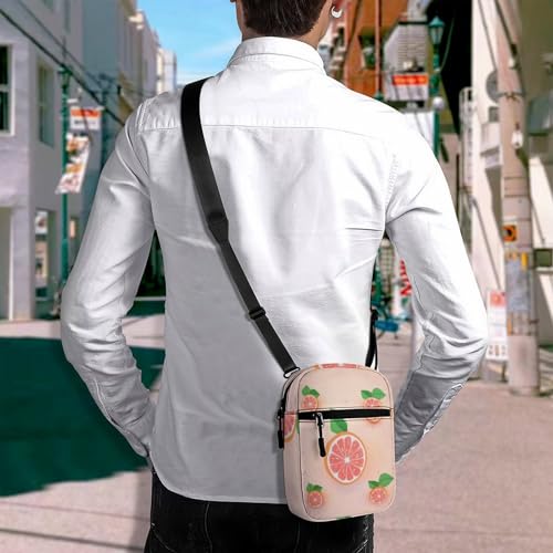 Personalized Small Crossbody Bag Water Resistant Messenger Bags Mini Cute Grapefruit Printing SlingBag For Men Women4