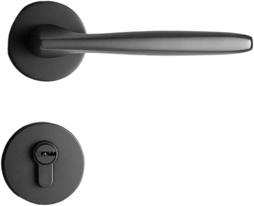 Door Lock Indoor Bedroom Silent Black Room Door Lock Nordic Simple Split Lock Home Modern Solid Wood Door Lock(Golden)