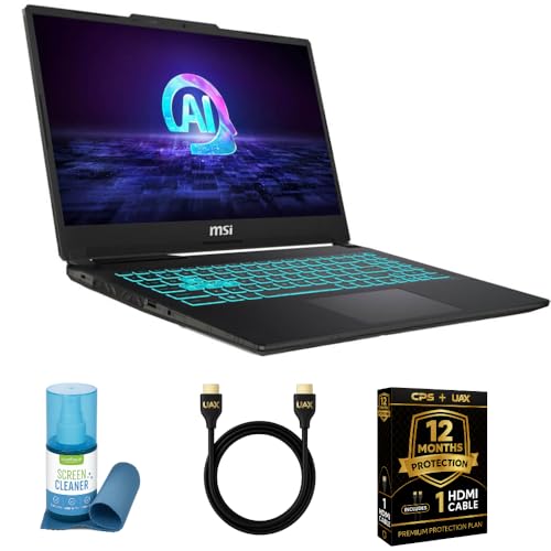 Image of msi Cyborg 15 15.6 inch FHD AI Gaming Laptop Bundle - Intel Core Ultra 7 155H, RTX 4060, 144Hz IPS Display, 64GB DDR5, 512GB SSD, Windows 11 Pro, w /UAX HDMI Cable, CPS 12-Month Protection, Screen Cleaner