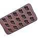 MINGMIN-DZ Decorazioni Hallowween 15 buche Doppio Amore a Forma di Cuore a Forma di Silicone Torta San Valentino Cioccolato al Cioccolato Muffa cassone Biscotti Dessert bakeware Decorazioni Prato
