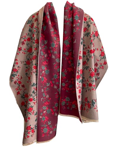 Châle style pashmina texture cachemire parfait pour vos sorties d'hiver