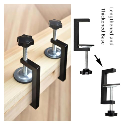 Image of 2PCS Heavy Duty C Clamp Set, Adjustable Desk and Wood Clamps for DIY Projects and Workshops