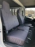 Durafit Seat Covers | 2006-2022 Isuzu NPR Heavy-Duty Exact Custom-Fit Seat Covers | Front Seat Covers 40/60 Split Bench Seat | Seat Cover in I2280-C8 Gray Endura