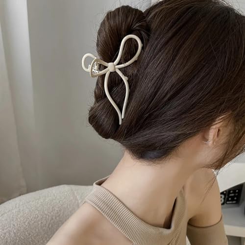 Image of Modern Beige Hair Clutcher For Women | Stylish Hair Claws For Girls | Trendy Alloy Metal Clips | Premium & Fashionable Girls Hairs Accessories | Suitable In Various Occasions (Pack Of 1)